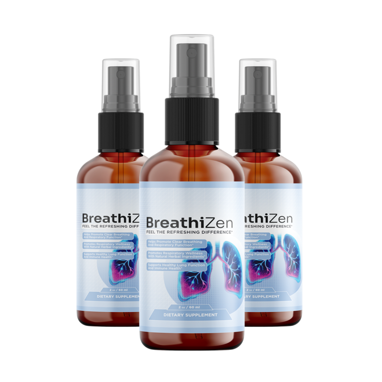 BreathiZen 3-bottle supply, natural oral spray respiratory formula